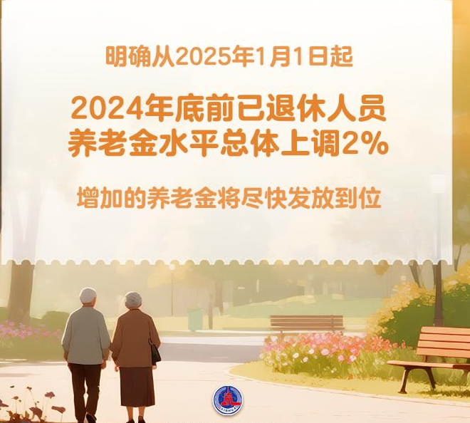 惠及约1.5亿退休人员！2025年基本养老金再涨2%