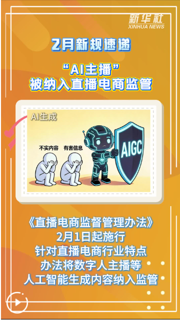 2月新规速递｜“AI主播”被纳入直播电商监管