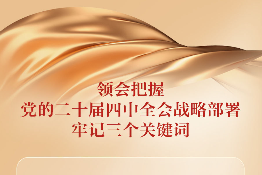 领会把握党的二十届四中全会战略部署，牢记三个关键词