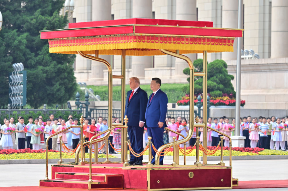 习近平为美国总统特朗普举行欢迎仪式