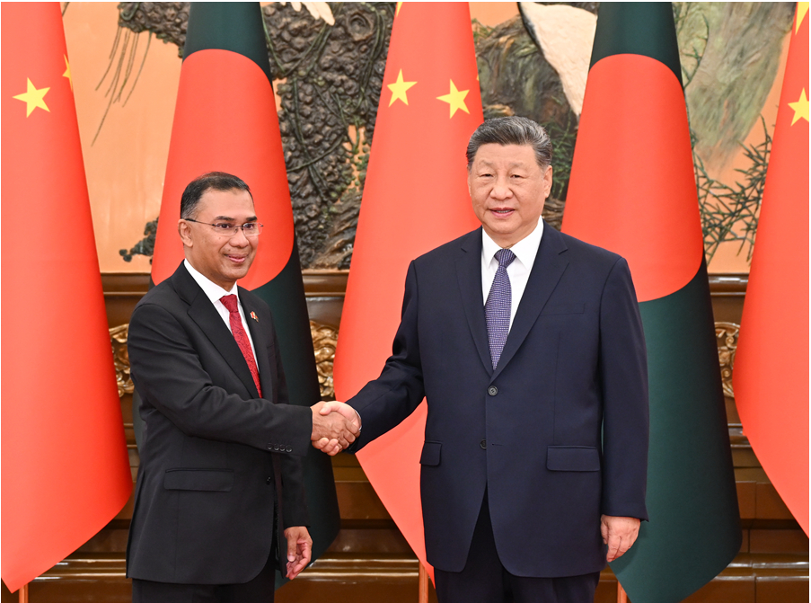 习近平会见孟加拉国总理塔里克