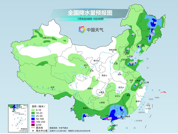 广西广东局地需警惕叠加降雨致灾 中东部高温发展闷热升级