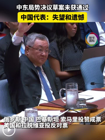 俄方所提中东局势决议草案未获通过 中方感到失望和遗憾