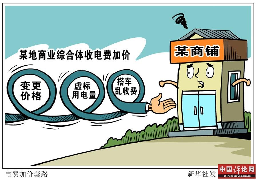 （图表·漫画）［新华视点·国务院大督查在行动］电费加价套路